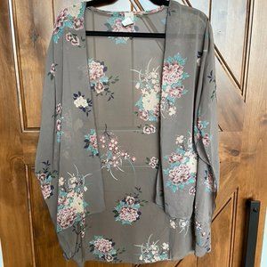 Sheer floral Kimono